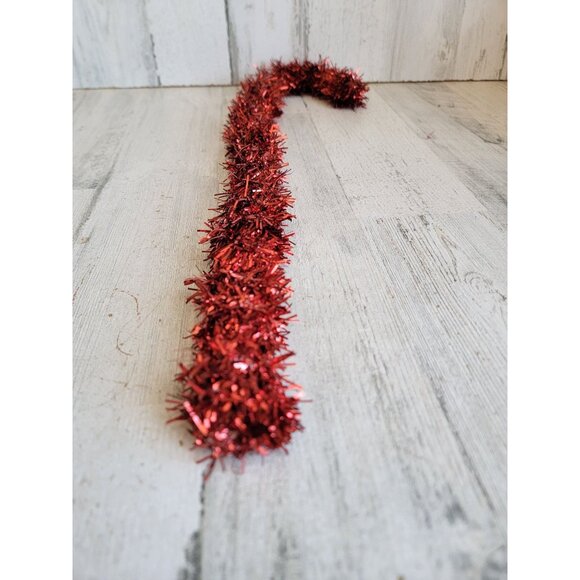 Large red tinsel candy cane Xmas home decor figure hang - Picture 6 of 6